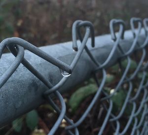 Close-up of rusty metal chain