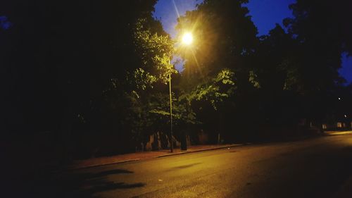 Street lights at night