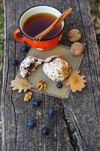 Close-up of food on table