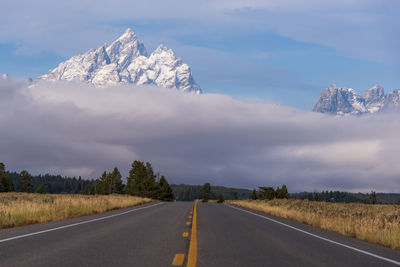 Road amidst landscape against sky