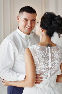 Young couple smiling