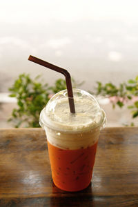 Close-up of drink on table