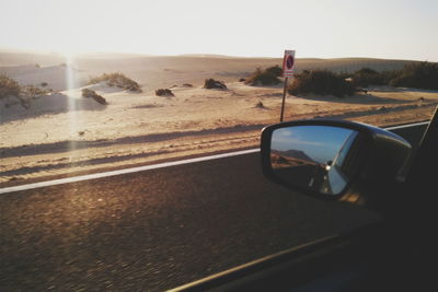 Road against sky during sunset