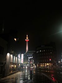 City street at night