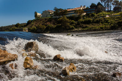 Scenic view of river against sky