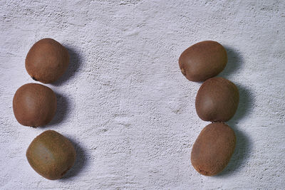 Directly above shot of bread on table