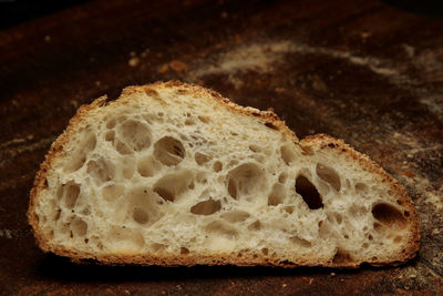 High angle view of bread on table