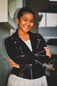 Portrait of a smiling young woman