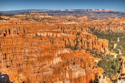 View of rock formations