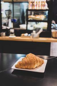 Close-up of breakfast served on table in restaurant