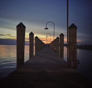 Scenic view of sea against sky at sunset