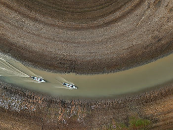 High angle view of beach