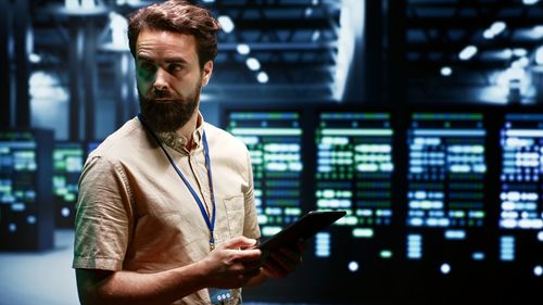 Young man using mobile phone