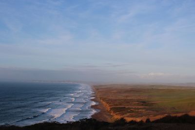 Scenic view of sea against sky