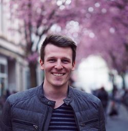 Portrait of young man standing outdoors