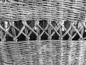Close-up of wicker basket