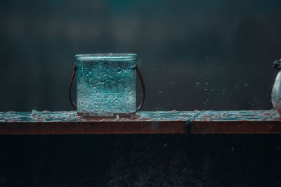 Close-up of water in jar