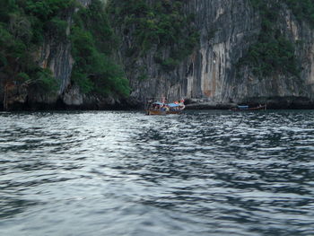 Boats in river