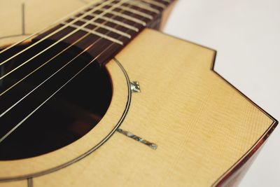 High angle view of guitar