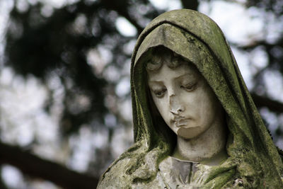 Close-up of statue against blurred background