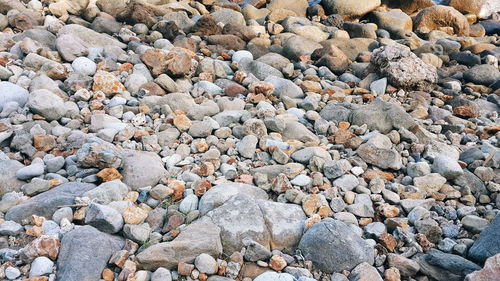Full frame shot of rocks on beach