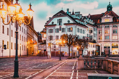 Street amidst buildings in city