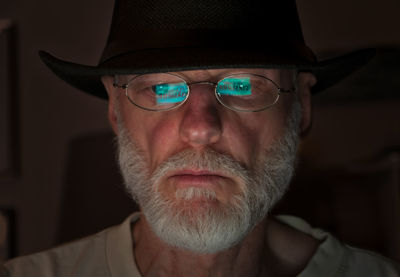 Portrait of man wearing hat