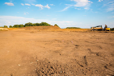 Construction site against sky