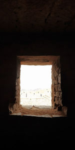 Old window in abandoned building