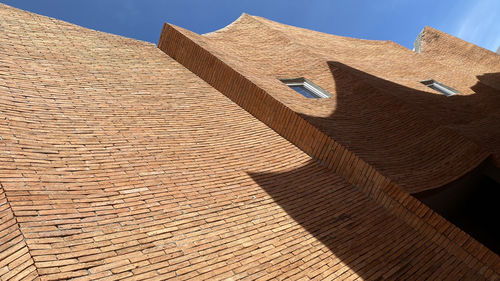 Modern brickwork corridor at sala hotel in ayutthaya, thailand