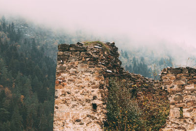 View of castle on mountain