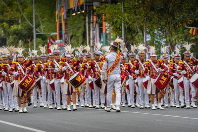 Drumband parade by indonesia police academy