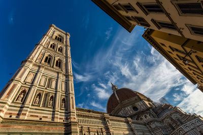 Low angle view of florence cathedral against sky