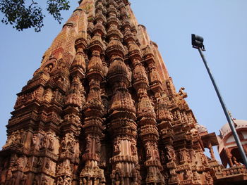 Low angle view of temple against sky