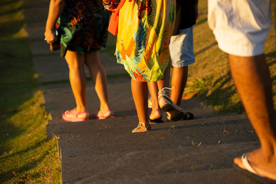 People are seen going down the stairs of cristo da barra in the city of salvador, bahia.