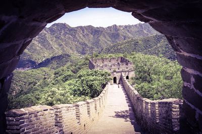 Scenic view of mountain against sky