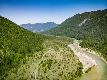 Scenic view of landscape against clear sky