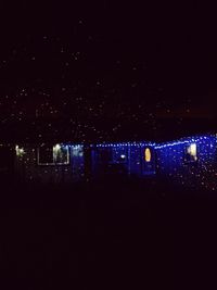 Illuminated lights at night