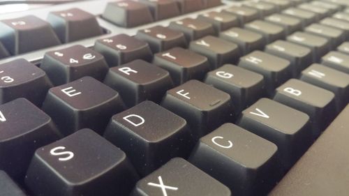 Full frame shot of computer keyboard