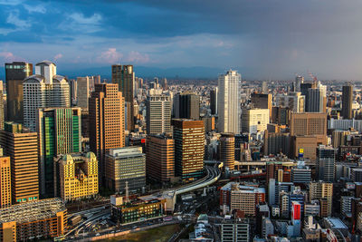 Aerial view of city