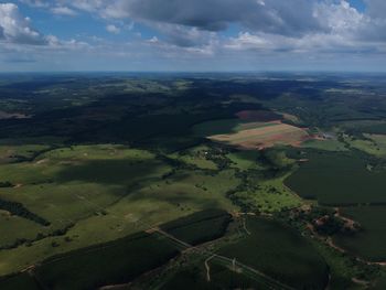 Aerial view of landscape against sky