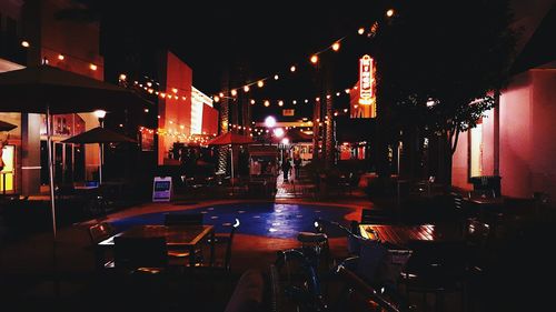 City street at night
