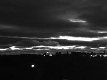 Storm clouds over landscape