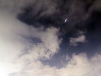 Low angle view of cloudy sky