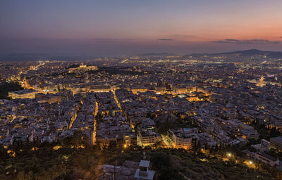 Panorama of the greek capital athens