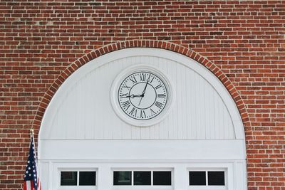 Low angle view of clock