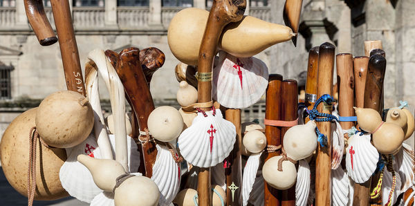 Close-up of clothes for sale at market