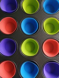 Full frame shot of colorful containers