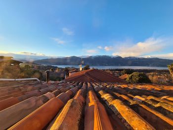 Panoramic view of landscape against cloudy sky