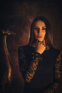 Portrait of young woman
